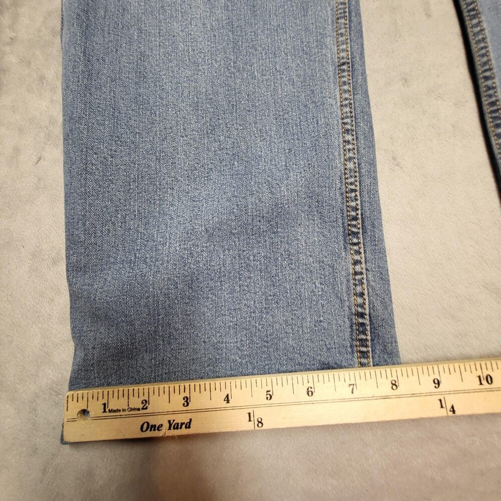 Falls Creek Jeans Mens 40x32 Blue Light Wash Straight Relaxed Denim Pockets - Picture 5 of 9